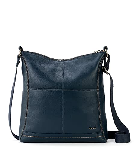 The Sak Lucia Crossbody Bag in Leather, Convertible Purse with Adjustable Strap, Indigo - Image 4