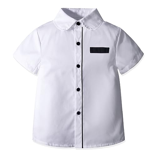 Nwada Boys Suit Toddler Dress Clothes Shirt with Bow Tie, Dress Pants Sets Kids Gentleman Outfit Suits Burgundy - Image 4