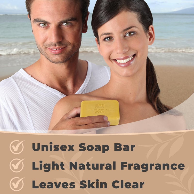 One With Nature Dead Sea Salt Lemon Sage Soap 4oz 3-Pack â€“ Purifying and Exfoliating Soap Bar with Dead Sea Minerals for Face & Body, for Men & Women - Image 5