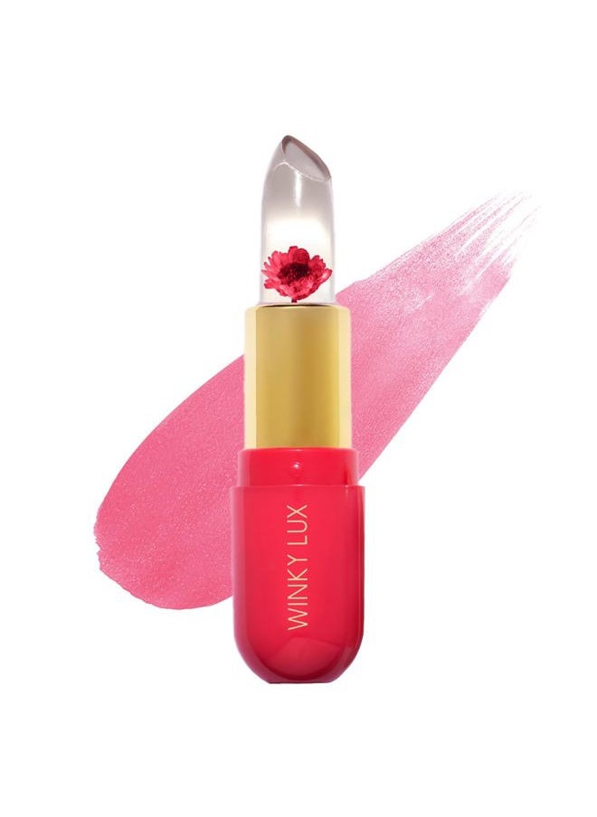 Winky Lux - Flower Balm, pH Lip Balm, Color Changing Lipstick and Tinted Lip Balm Stain, Vegan & Cruelty Free Lip Balm, Hydrate & Plump, Sheer Pink Lipstick, Pink Flower - Image 1