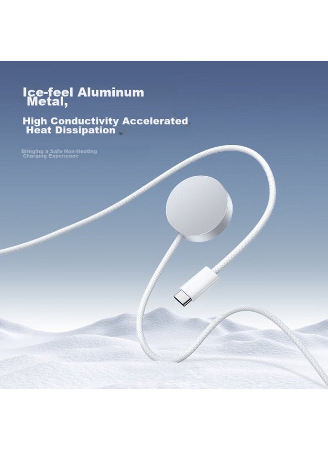 WP W&p [usa] Compatible With Apple Watch Charger Cable, Magnetic Fast Charging For Apple Iwatch Ultra 2/s10/9/8/7, 5w Fast Charging [braided Version], Usb Interface  - Image 2