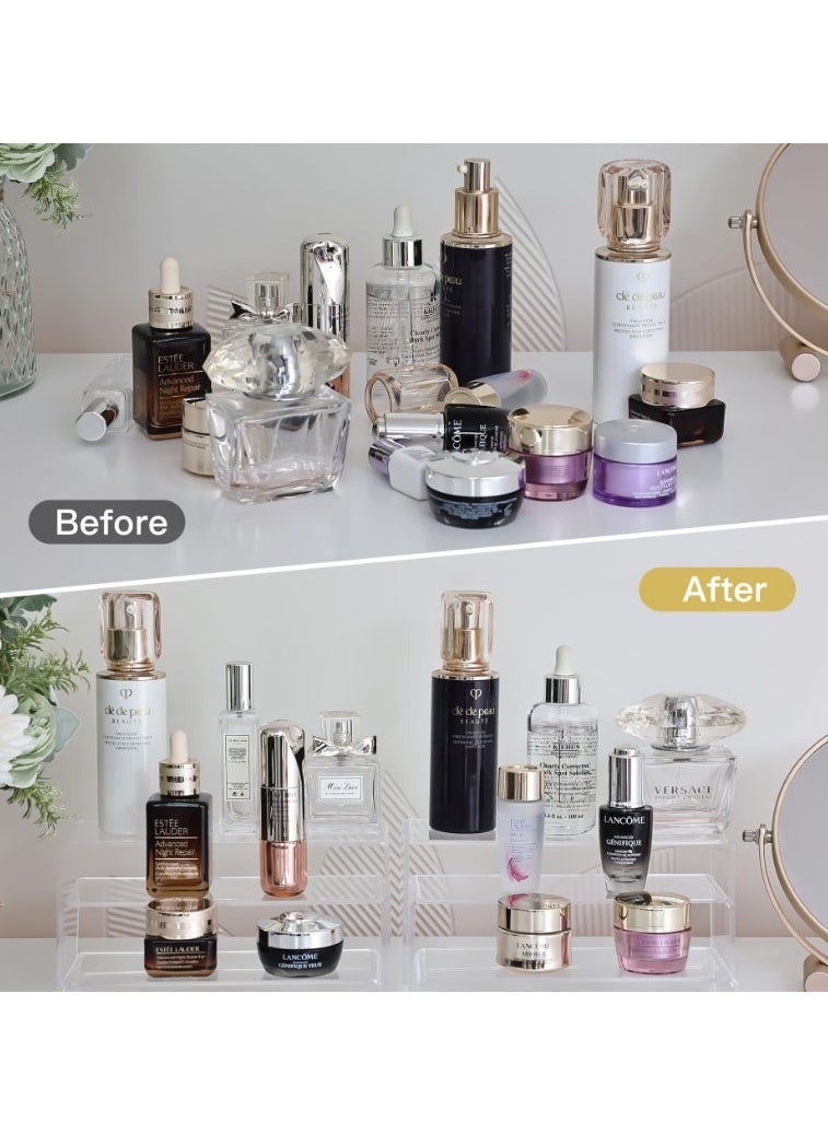 Hanayo 6 Pcs Acrylic Display Stands Clear Display Risers Dessert and Cupcake Stand Risers for party event shoe Riser Display Organizer Cosmetics Display Riser  - Image 4