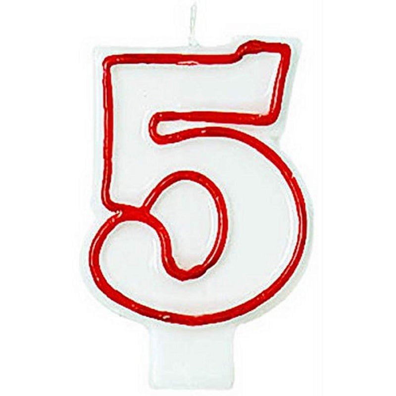 Amscan Flat Molded 5 Candles 3 Multicolor