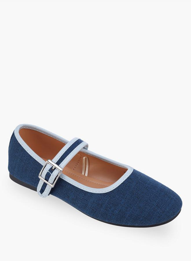 Flora Bella By Shoexpress Girls Hook & Loop Ballerina Shoes - Image 2