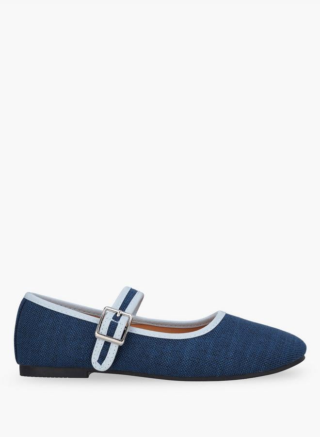 Flora Bella By Shoexpress Girls Hook & Loop Ballerina Shoes - Image 3