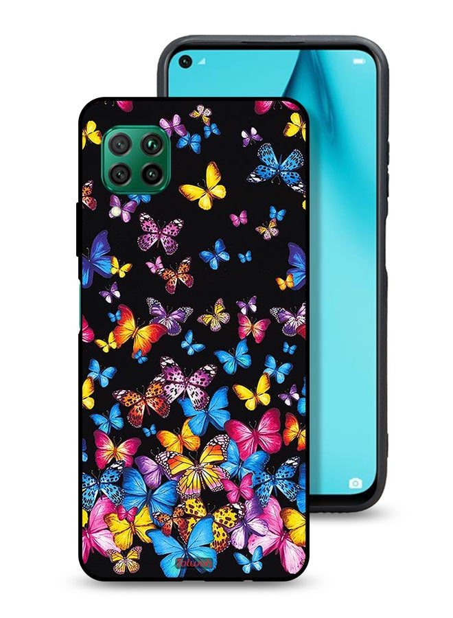 Tolwak Huawei P40 lite 4G Protective Case Cover Colorful Butterflies - Image 1
