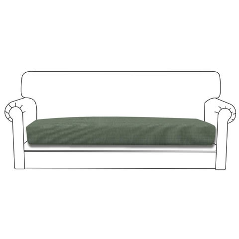 Easy-Going Stretch Cushion Cover Sofa Cushion Furniture Protector Sofa Seat Sofa slipcover Sofa Cover Soft Flexibility with Elastic Bottom(Sofa Cushion Greyish Green)
