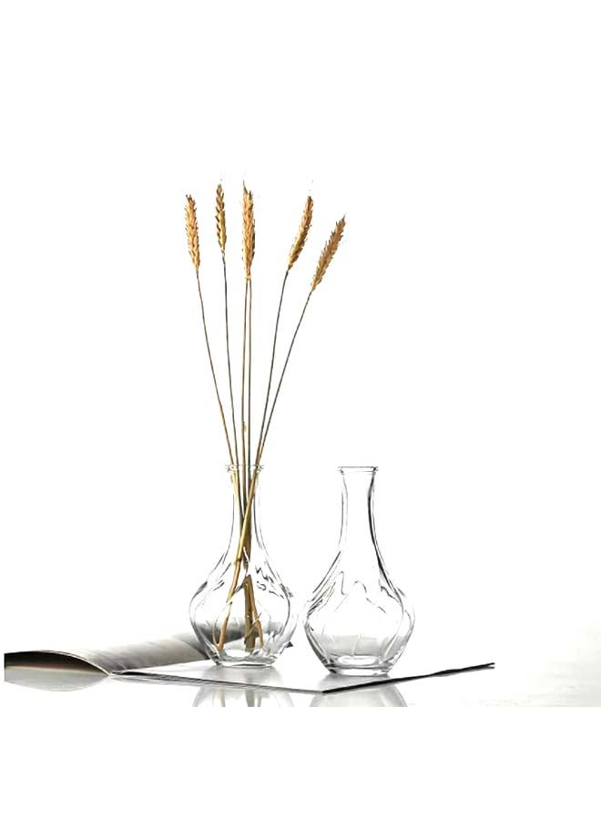 fashionhome Glass Flowers Bottle Vase Transparent 3.5x17cm - Image 5