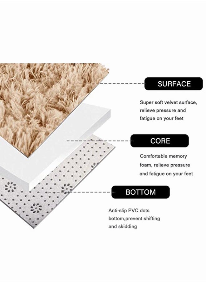 Generic - Modern Indoor Home Living Room Area Rugs Large Fluffy Soft Kids Room Rug Baby Nursery Decor Anti-Skid Floor Carpet for Children Boys Girls Fuzzy Fur Bedroom Rugs 160*200CM - Image 1