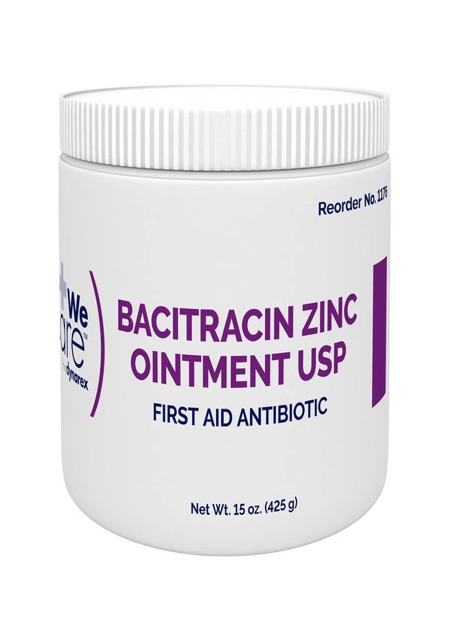 Dynarex Bacitracin Zinc Ointment USP - Wound Healing Treatment for Minor Cuts, Itchy Diaper Rashes and First Degree Burns - 1 Jar - 15 oz. / 425 Grams (Packaging May Vary) - Image 1