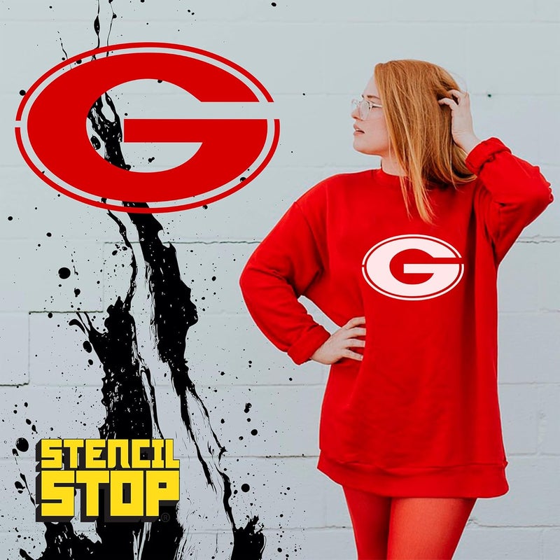 Stencil Stop Georgia Bulldogs Power G Stencil – 12 x 7.76 Inches, Officially Licensed, Reusable Stencil for Painting on Wood, Walls, Signs, and Home Decor – Great for DIY Crafts and Game Day Decorations - Image 4