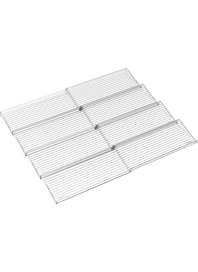 8PCS Spice Drawer Organizer,4 Tier- 4 Pack In Drawer Spice Organize and Kitchen Jars Seasoning Drawer Organizer Insert,Expandable From 11'' to 22'' Spice Rack and Tray for Cabinet