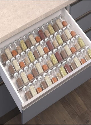 8PCS Spice Drawer Organizer,4 Tier- 4 Pack In Drawer Spice Organize and Kitchen Jars Seasoning Drawer Organizer Insert,Expandable From 11'' to 22'' Spice Rack and Tray for Cabinet - pzsku/Z3A9DCC45A2D7D89DD398Z/45/1746433544/d02aa502-a770-4597-ab77-c8b906d0d21c
