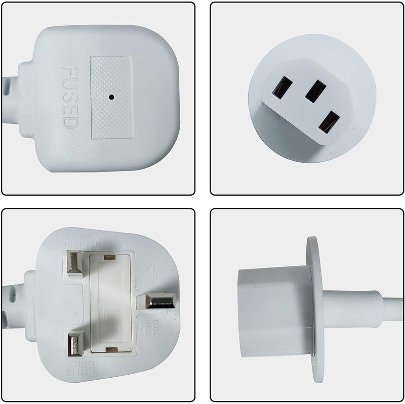 كابل طاقة بمقبس بريطاني متوافق مع Apple iMac 17" 20" 21.5" 24" 27" G5 A1224 A1225 A1311 A1312 A1418 A1419، جزء بديل أصلي بطول 6 أقدام، سلك إمداد طاقة، 2012 حتى أواخر 2019 - Image 4