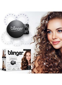 Blinger Starter Kit ; Women'S Hair Styling Tool + 75 Precisioncut Glass Crystals ; Bling Hair In Seconds! Bedazzling Multifaceted Gems ; Hairsafe Bling In Brush Out ; By Blinger Kids Inventor