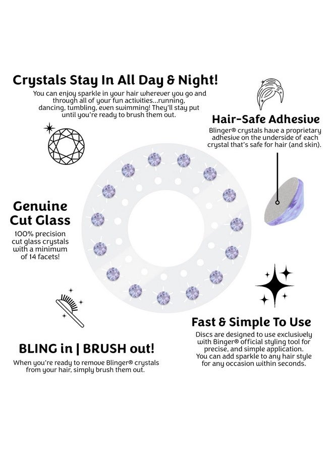 Blinger - Blinger Starter Kit ; Women'S Hair Styling Tool + 75 Precisioncut Glass Crystals ; Bling Hair In Seconds! Bedazzling Multifaceted Gems ; Hairsafe Bling In Brush Out ; By Blinger Kids Inventor - Image 1