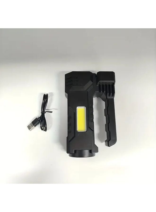 Ca Black LED Flashlight USB C Fast Charging Digital Power Display Tactical - Image 1