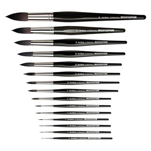 da Vinci Watercolor Series 5598 Casaneo Paint Brush, Round New Wave Synthetics, Size 12 - Image 5