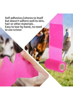 NRTFE Vet Wrap - Self Adhesive Bandage Wrap Cohesive 4 Inch 5 Yards,Self Adherent Athletic Bandages for Horse Dogs Cat Pet Animals Hot Pink 6 Rolls - pzsku/Z3A9DF852D2AAFAE51AC4Z/45/_/1737032153/9b841c52-f01e-4eb5-9dcc-b478d7a59149