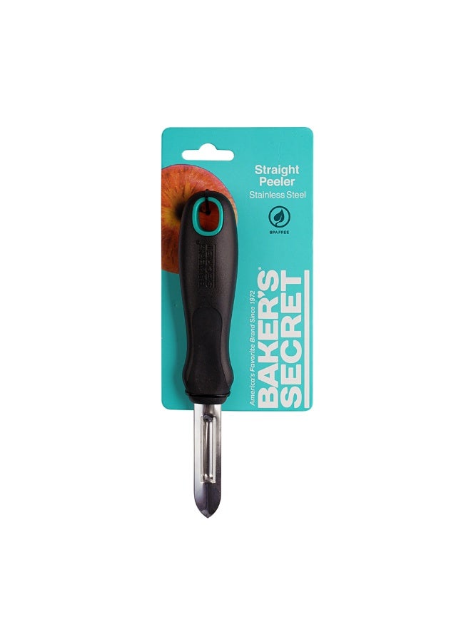 Baker's Secret 19.3cm Stainless Steel Peeler – Sharp & Durable Kitchen Accessory for Effortless Peeling and Food Prep - Image 1