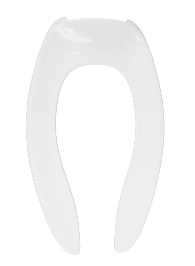 Centoco Elongated Toilet Seat, Lock In Place, Fast-N-Lock Mounting, Open Front No Cover, Commercial, Plastic, Made in the USA, 500STSCCSSFE-001, White - Image 1