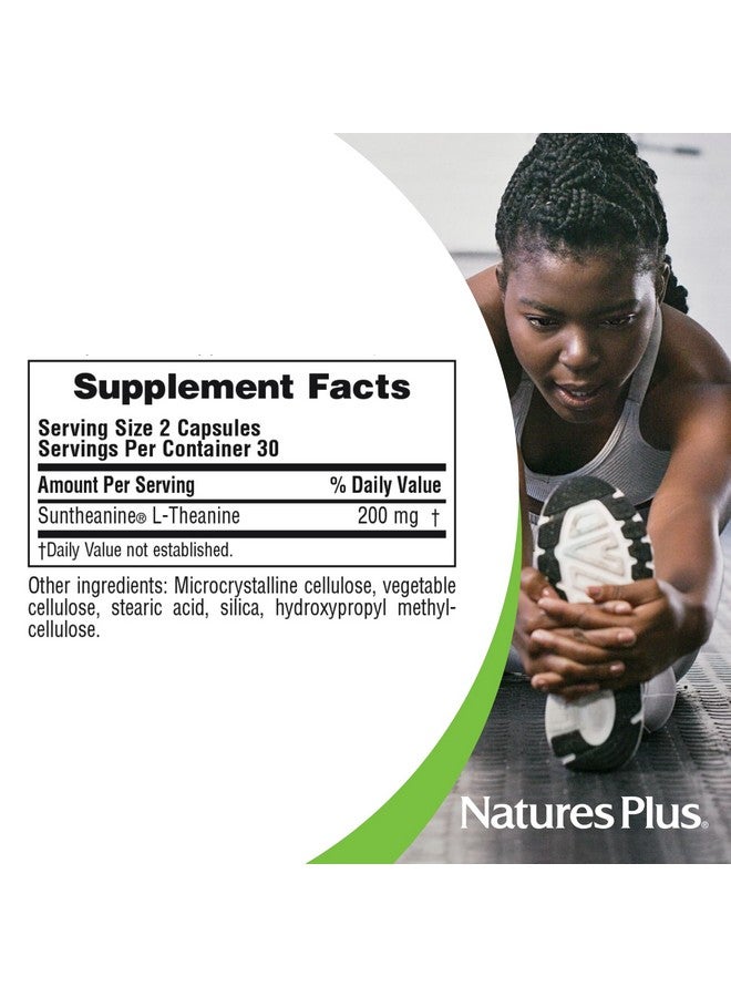 NaturesPlus Natures Plus PRO Suntheanine L-Theanine - 60 Capsules - Supports Calm Alertness, Healthy Relaxation & Improved Rest - Non-GMO, Vegan & Gluten Free - 60 Servings - Image 4