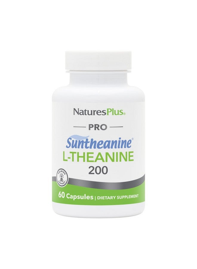 NaturesPlus Natures Plus PRO Suntheanine L-Theanine - 60 Capsules - Supports Calm Alertness, Healthy Relaxation & Improved Rest - Non-GMO, Vegan & Gluten Free - 60 Servings - Image 1