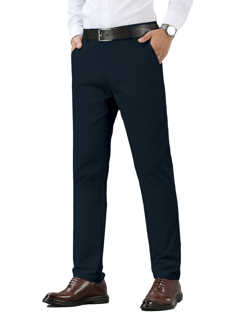 TAGDO® Men's Cotton Casual Trouser |Trousers for Man |Formal Pant for Man |Cotton Pants for Men (Trouser-2042-Navy-34) - Image 5