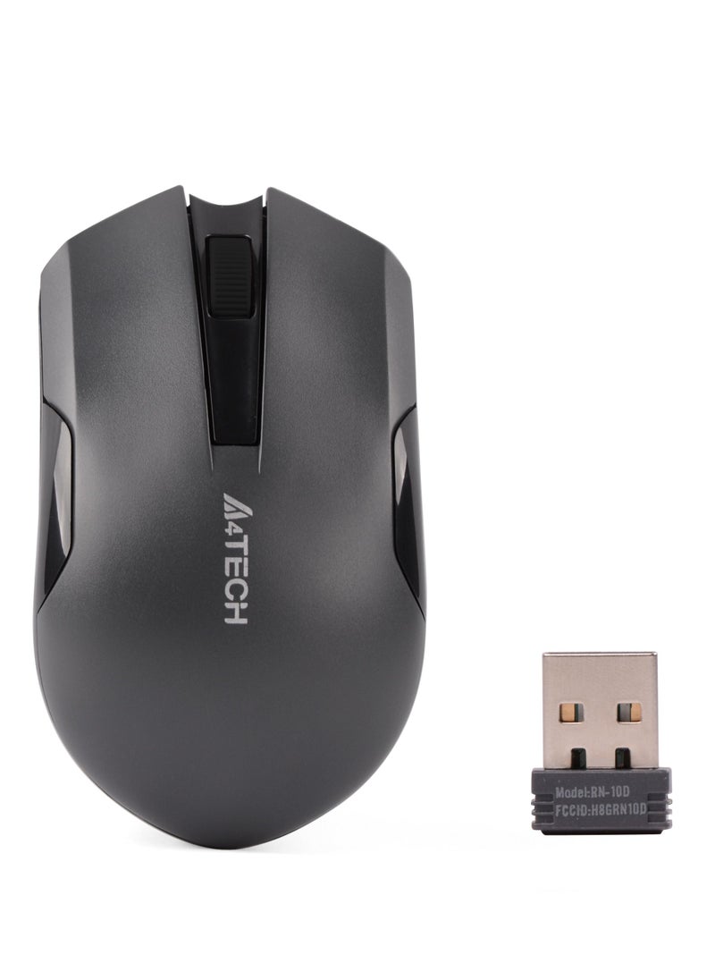 A4TECH 2.4GHz WIRELESS MOUSE WITH SILENT CLICK, G3-200NS, BLACK  - Image 1