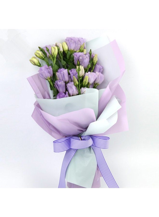 BBJ WRAPS Korean Style Flower Wrapping Paper Floral Bouquet Gift Packaging Supplies Multi Colors 20 Counts (Water blue) - Image 3