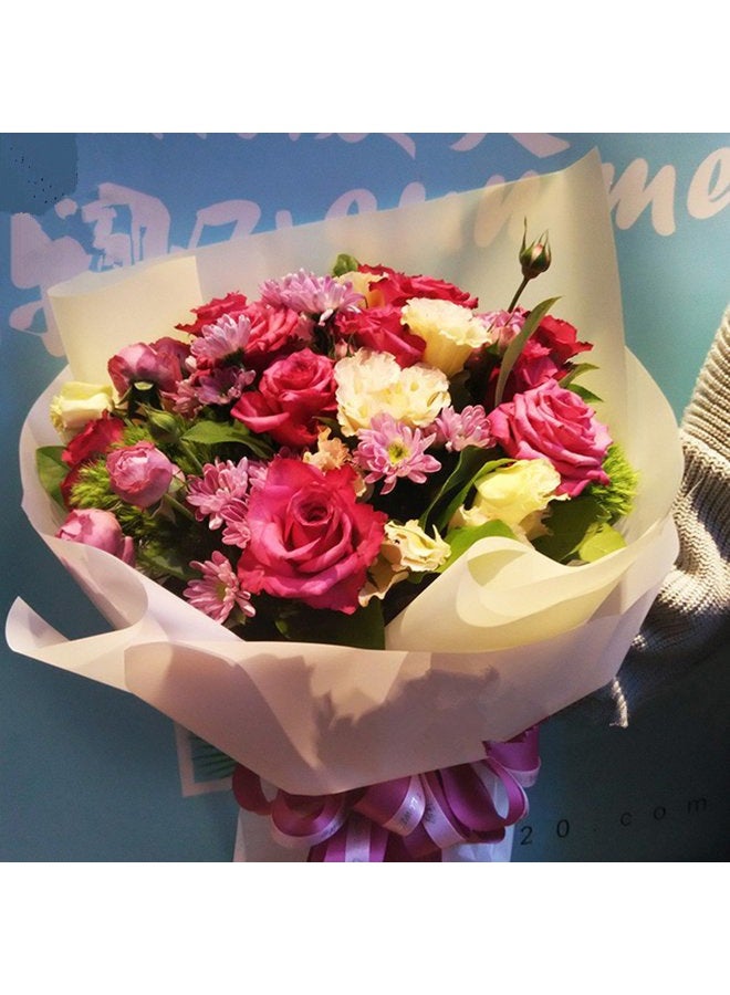 BBJ WRAPS Korean Style Flower Wrapping Paper Floral Bouquet Gift Packaging Supplies Multi Colors 20 Counts (Water blue) - Image 5