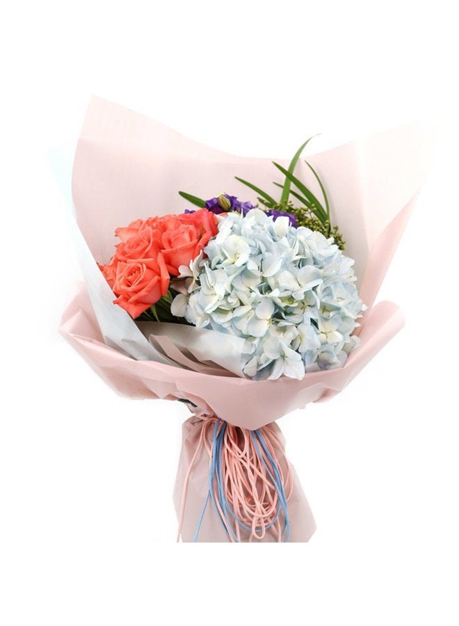 BBJ WRAPS Korean Style Flower Wrapping Paper Floral Bouquet Gift Packaging Supplies Multi Colors 20 Counts (Water blue) - Image 2