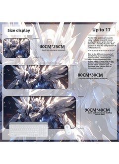 Mouse Pad Oversized Gundam Computer Keyboard Pad Cartoon Game Mouse Pad Boys E-sports Computer Thickened Desk Pad-Color:800*300*4mm-Pattern:Up To 17
