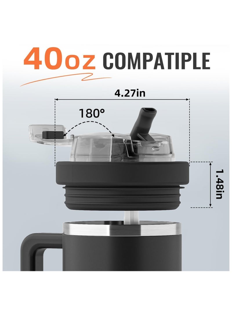 XICEN 40 Oz Compatible Only: Designed for 40 oz Quencher H2.0 Tumbler with Handle & Quencher H2.0 FlowState 40oz & 40 oz Quencher ProTour.  - Image 2