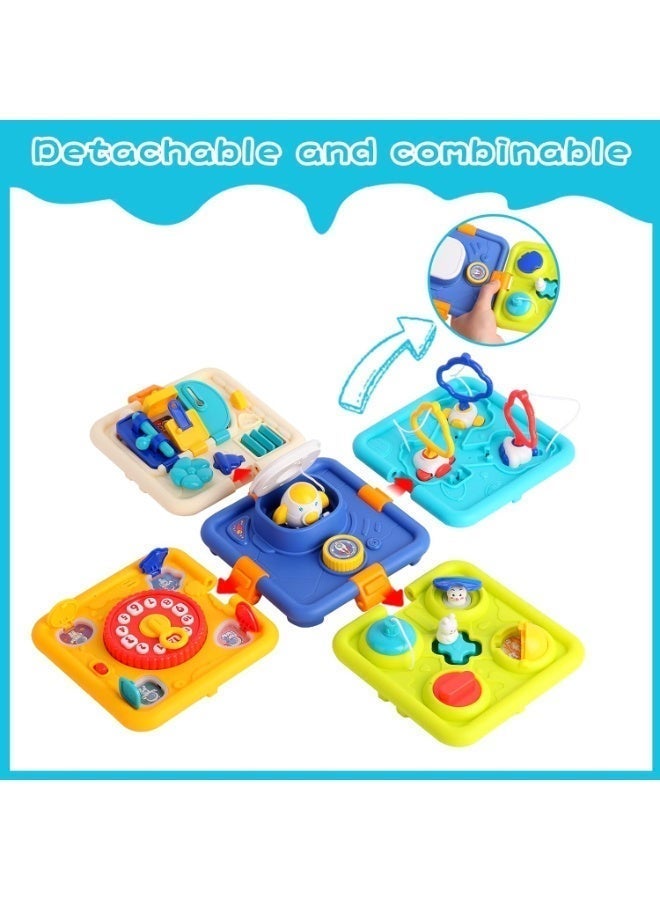 Montessori Busy Board for 1+ Year Old Girl  Boy Gifts,6-in-1 Educational Sensory Early Development Toys for Toddlers 1-5, , First 1st Birthday Gift or Festival Gift for 1-5 Year Old Kids - Image 5