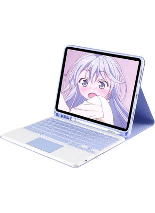 Keyboard Case Flip Stand For Ipad 10.9 Inch Air6 Air4Th 5Th Generation With Touch Pad Arabic And English Bluetooth Keyboard Smart Trackpad Detachable With Pencil Holder Ipad Cover Purple - pzsku/Z3A9E2943A3596C97B12BZ/45/_/1727440216/d55535e0-0266-4f93-a402-0302548fd177