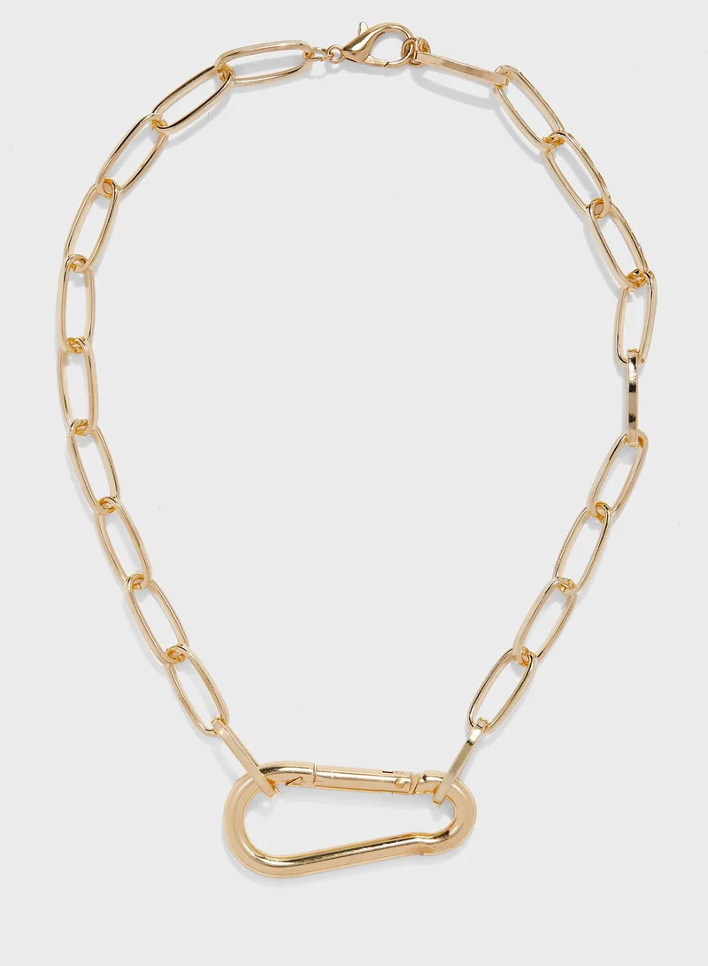 Ginger Large Chain Carabiner Necklace