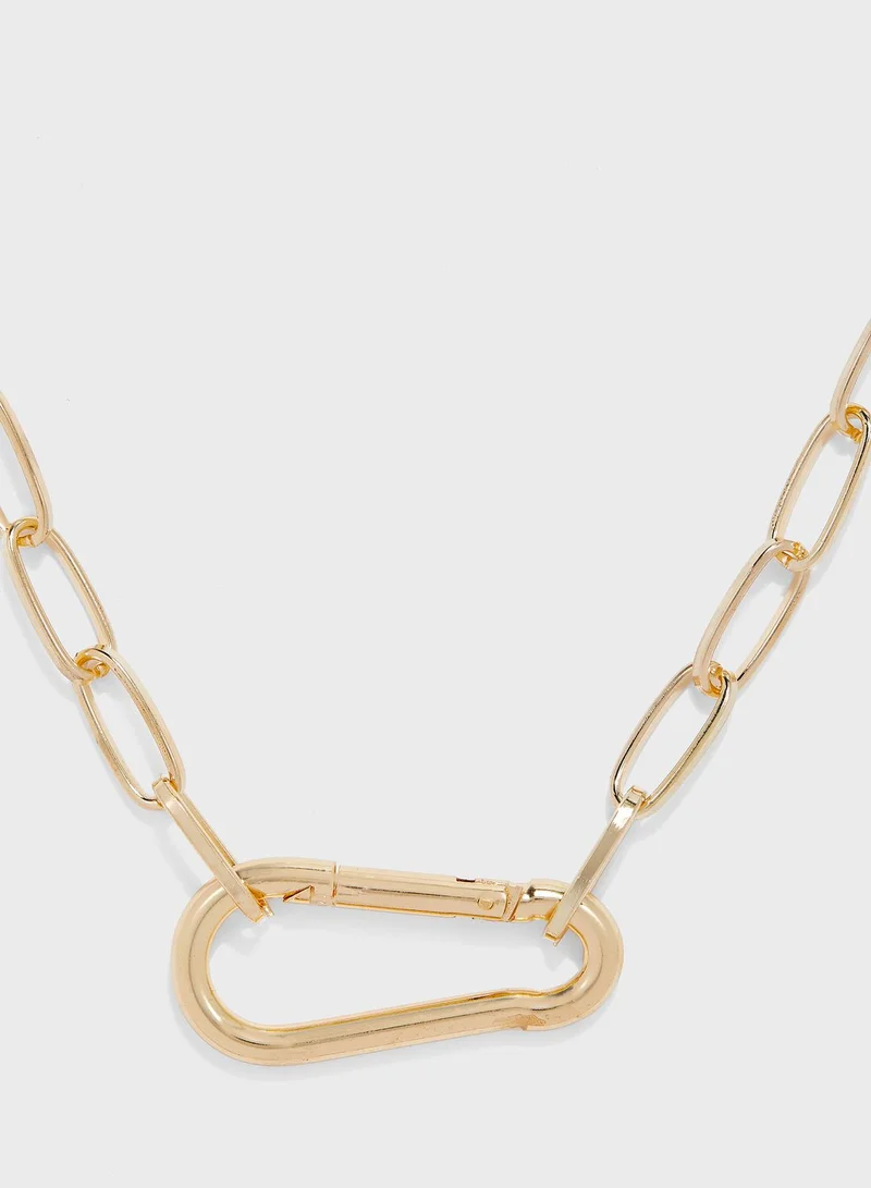 Ginger Large Chain Carabiner Necklace
