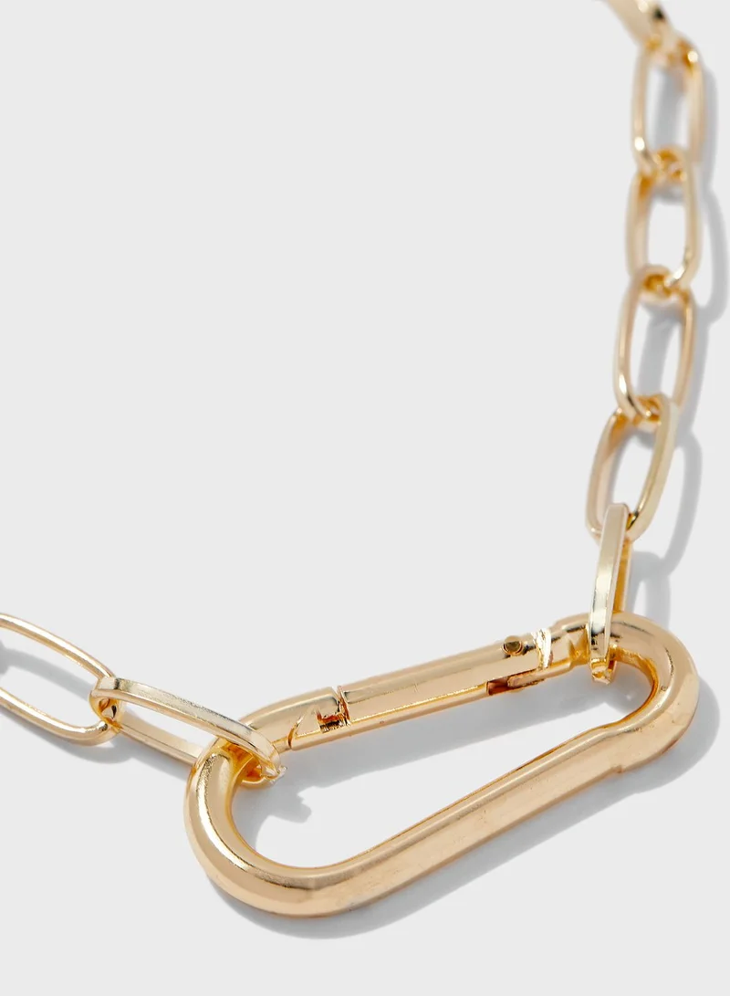 Ginger Large Chain Carabiner Necklace