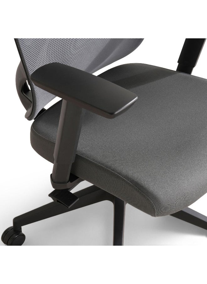 Pan Home Bonny Office High Back Chair Mesh And Fabric - Dark Grey  - Image 3