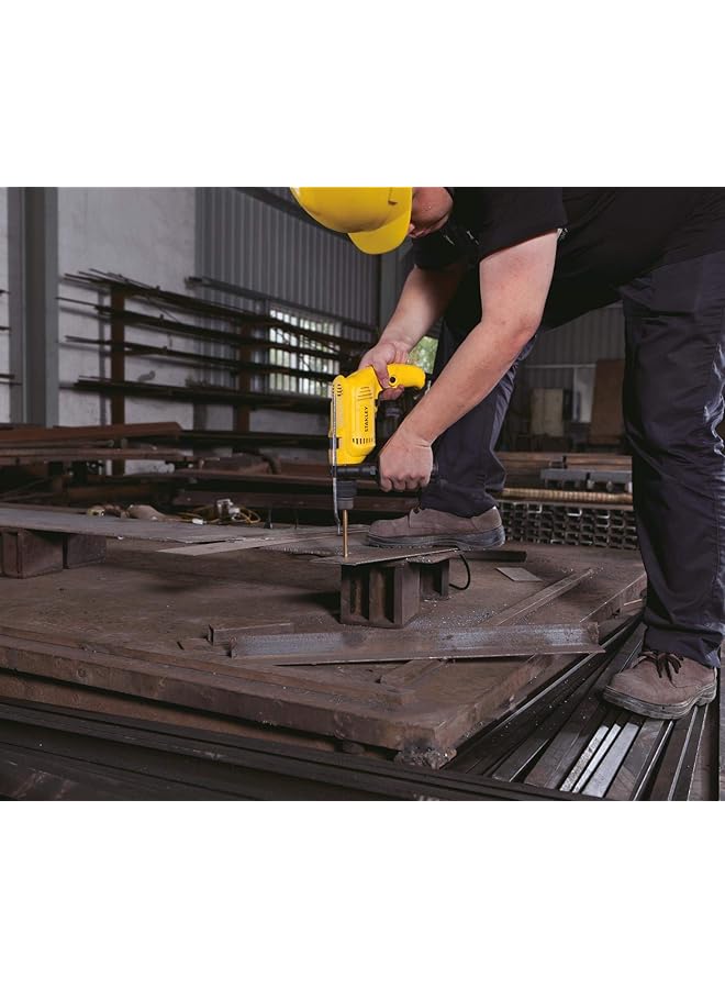 Stanley 13Mm Impact Drill For Drilling Concreate Metal Wood 600W Metal Chuck With Variable Speed Professional Hammer Drill For Diy Yellow Black Sdh600 B5. - Image 4