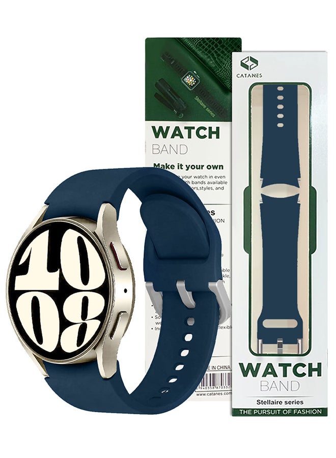 CATANES Samsung Galaxy Watch 6/6 Classic 20mm Silicone Band Flexible and Durable Replacement Sport Strap Blue - Image 4