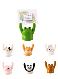 Excefore Cute Animal Cartoon Photo Clip, 7Pcs Memo Holder, Table Card Holders, Card Holder, Notes Message Folder, Note Holder, Home and Office Decorations  - Image 1
