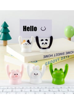 Excefore Cute Animal Cartoon Photo Clip, 7Pcs Memo Holder, Table Card Holders, Card Holder, Notes Message Folder, Note Holder, Home and Office Decorations  - Image 3