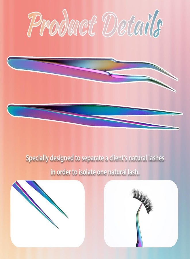 Sliverdew 2PCS Sticker Tweezers, Tweezers for Crafting Straight and Curved Tip Tweezer Stainless Tweezer for Stickers Eyelash Extensions Precision Electronics Nail Rhinestone Jewelry, Scrapbooking Tools - Image 4