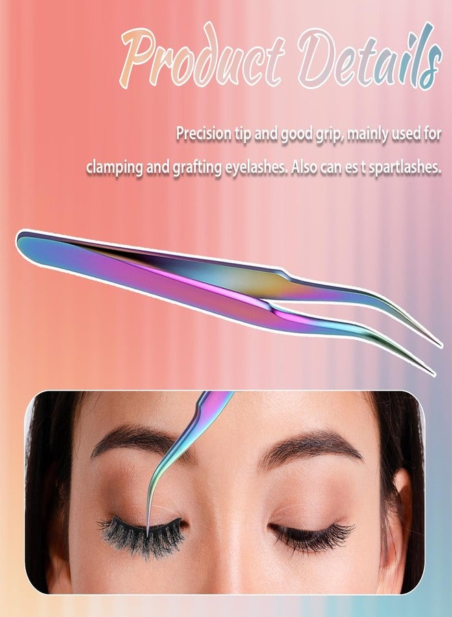 Sliverdew 2PCS Sticker Tweezers, Tweezers for Crafting Straight and Curved Tip Tweezer Stainless Tweezer for Stickers Eyelash Extensions Precision Electronics Nail Rhinestone Jewelry, Scrapbooking Tools - Image 5
