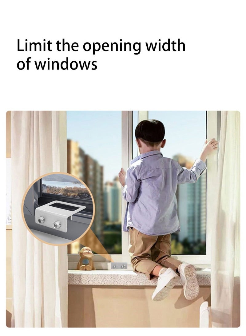 Captaintech 3Pcs Anti-Theft Security Lock For Children's Boors And Windows, Portable, Non-Slip, Adjustable, With 3 Keys, Suitable For Sliding Windows, Sliding Boors, Can Be Used For Terrace Bedrooms, Home, Offi - Image 3