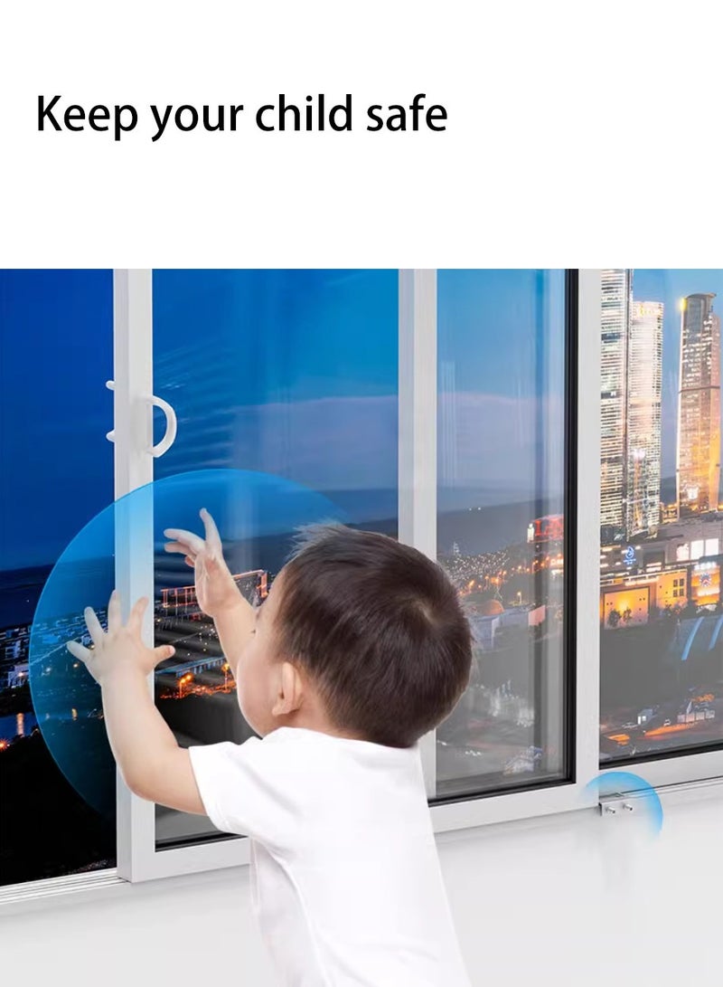 Captaintech 3Pcs Anti-Theft Security Lock For Children's Boors And Windows, Portable, Non-Slip, Adjustable, With 3 Keys, Suitable For Sliding Windows, Sliding Boors, Can Be Used For Terrace Bedrooms, Home, Offi - Image 2