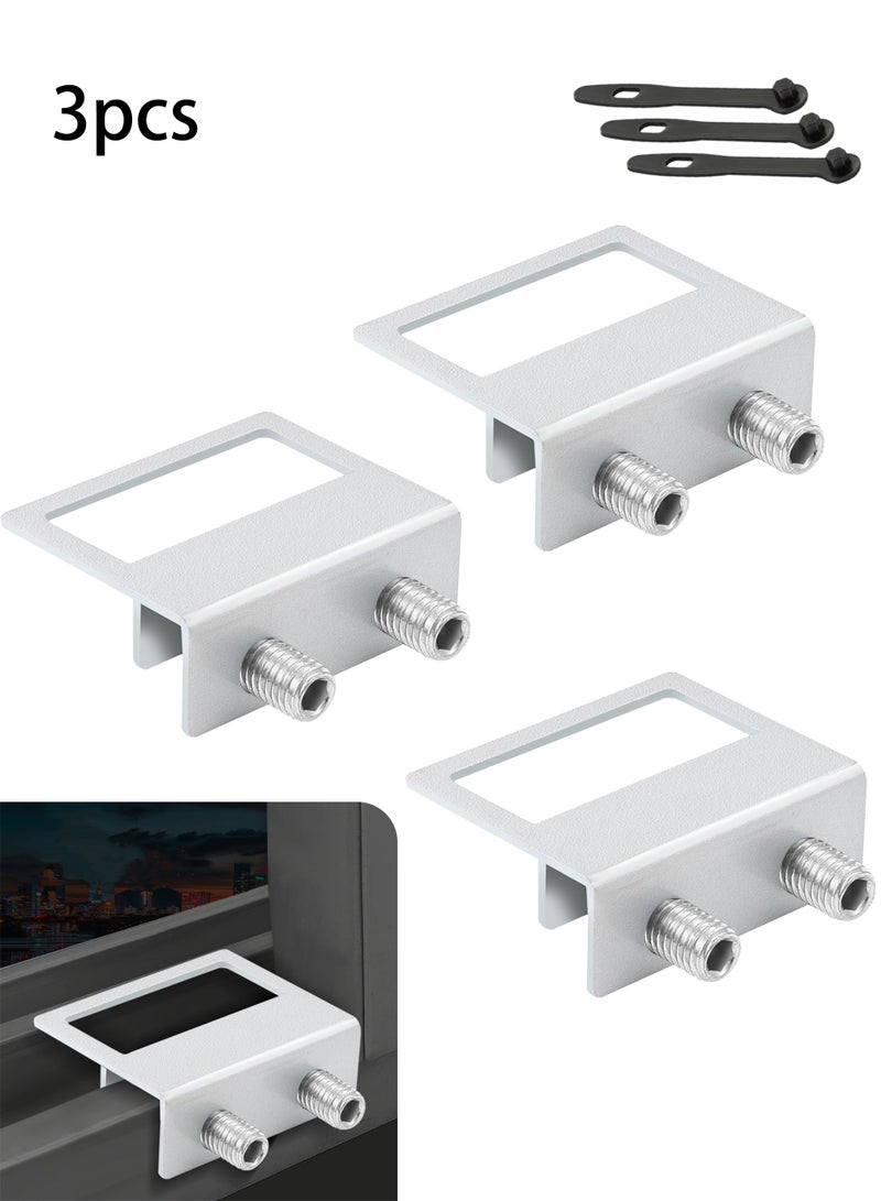 Captaintech 3Pcs Anti-Theft Security Lock For Children's Boors And Windows, Portable, Non-Slip, Adjustable, With 3 Keys, Suitable For Sliding Windows, Sliding Boors, Can Be Used For Terrace Bedrooms, Home, Offi - Image 1