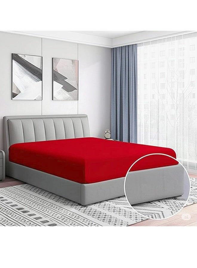 سنوز طقم ملاية باستيك 3 قطع، ملايه + 2 كيس وساده أضافي، ريد - Image 2